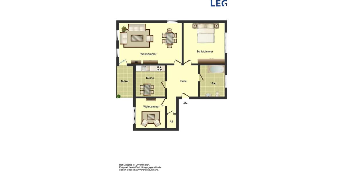 Etagenwohnung Hamm Herringen - 3 Zimmer, 78 m&sup2;, 579&euro; | Angebot:26615942