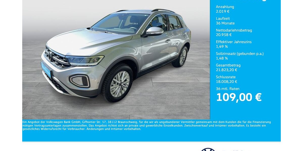 VW T-Roc 9.986 km 22.488 &euro; Dortmund 44379